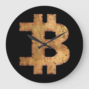 BITCOIN BREV B VINTAGE CRYPTOCURRENCY GIFT STOR KLOCKA