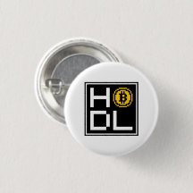 Bitcoin BTC 8-Bit fyrkantig HODL | Knapp