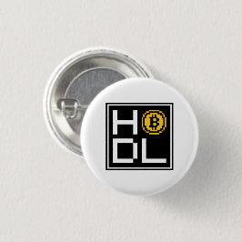 Bitcoin BTC 8-Bit fyrkantig HODL | Knapp