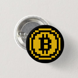 Bitcoin BTC 8-Bit Logo | Knappsats Knapp