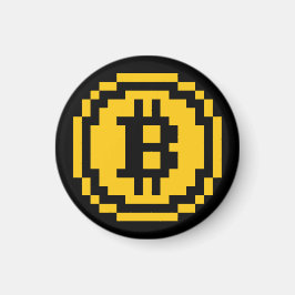 Bitcoin BTC 8-Bit Logo | Magnet
