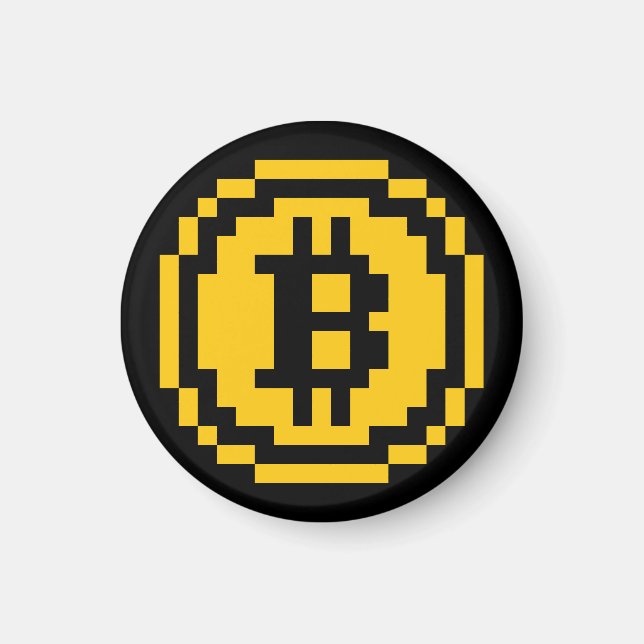 Bitcoin BTC 8-Bit Logo | Magnet (Framsidan)
