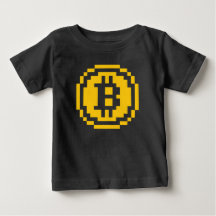 Bitcoin BTC 8-Bit Logotyp | Bebis Tröja