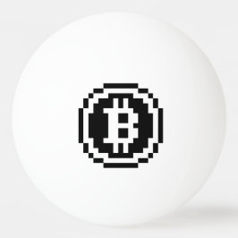 Bitcoin BTC 8-Bitars logotyp | Pingisboll
