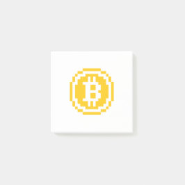 Bitcoin BTC 8-Bitars logotyp | Post-it-lappar Post-it Block