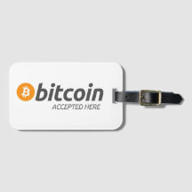 Bitcoin BTC Accepterat Här | Bagagetikett