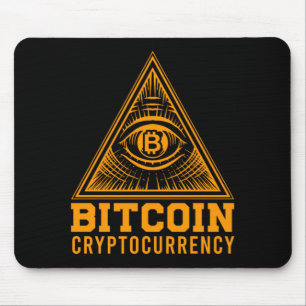 Bitcoin BTC All Seeing Öga Crypto Illuminati Gift Musmatta