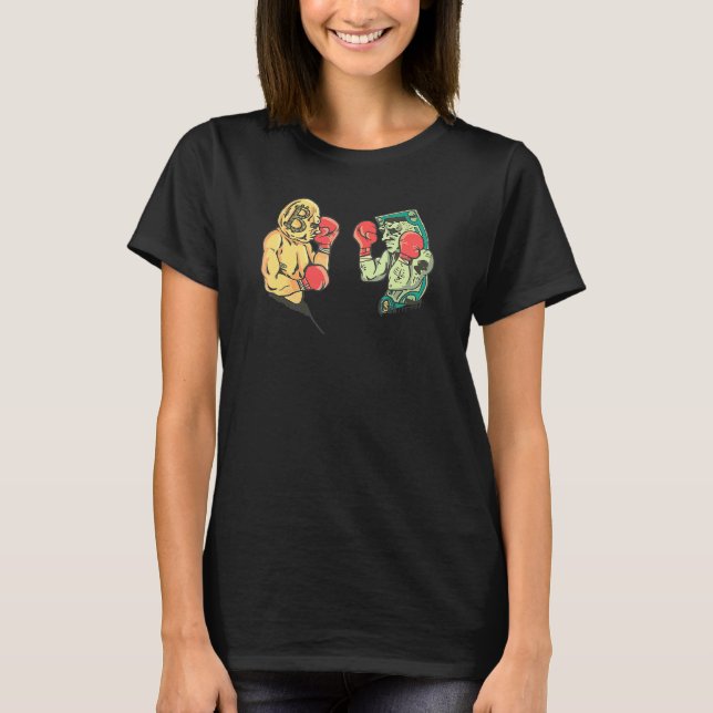 Bitcoin Btc Crypto Bitcoin Vs Fiat Funny Bitcoin T Shirt (Framsida)