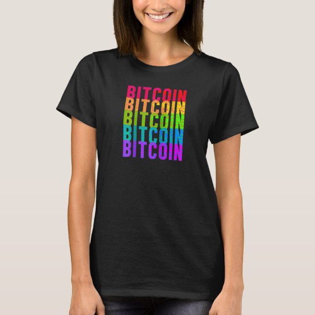Bitcoin Btc Crypto Currency Wallet Money Blockchai T Shirt (Framsida)