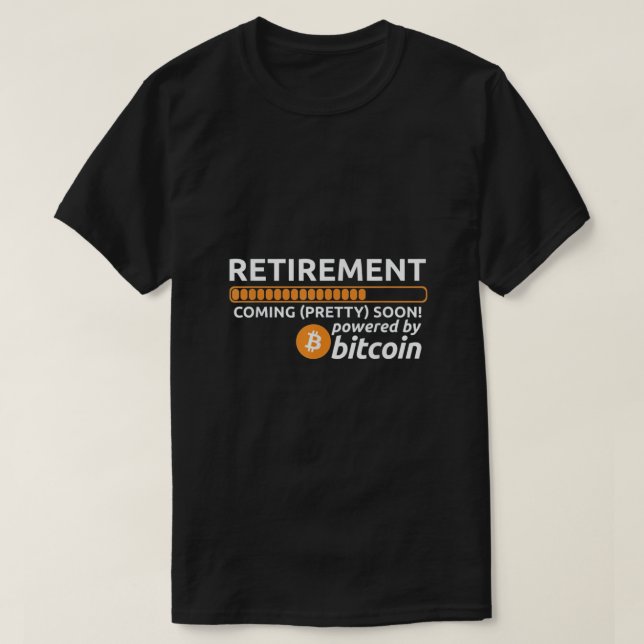 Bitcoin BTC Crypto Pension T Shirt (Design framsida)