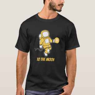 Bitcoin BTC Crypto to to Måne Astronaut T Shirt