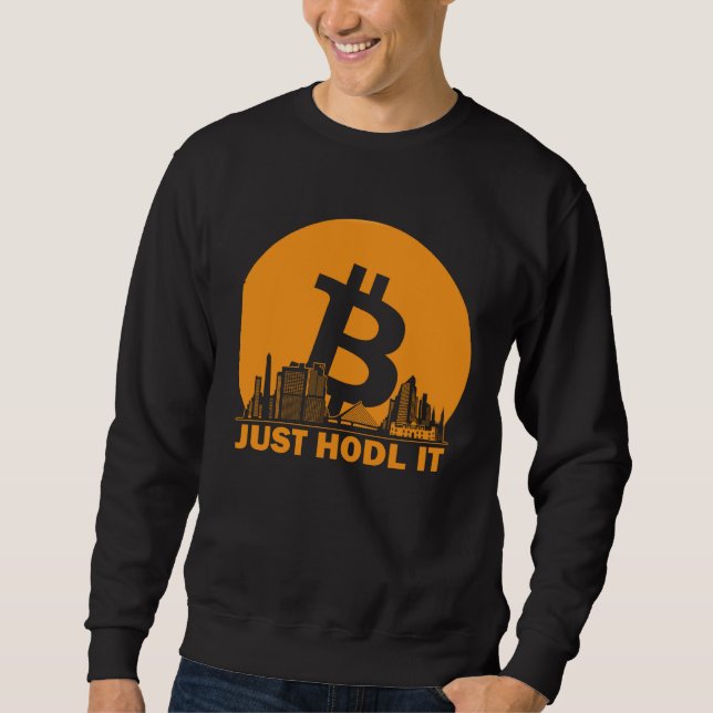 Bitcoin Buenos Aires Siluett Buenos Aires Bitcoin  Lång Ärmad Tröja (Framsida)