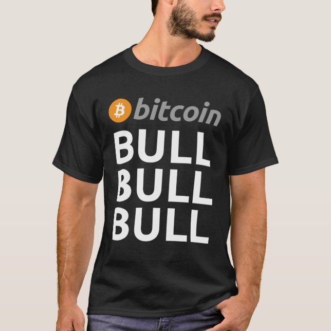 Bitcoin Bull Bull Cryptocurrency BTC Hodl T Shirt (Framsida)
