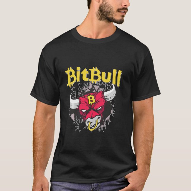 Bitcoin Bull Miner Rig Hard Wallet Btc Crypto Shir T Shirt (Framsida)
