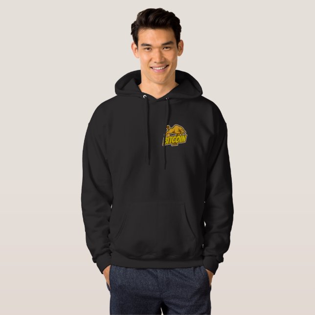 Bitcoin Bull springa - Btc Crypto Hoodie (Hel framsida)