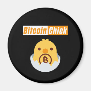 Bitcoin Chick Krypto BTC Kryptovaluta Miner Presen Magnet