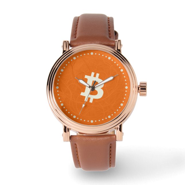 Bitcoin Classic Orange (Neuron) Armbandsur (Framsida)