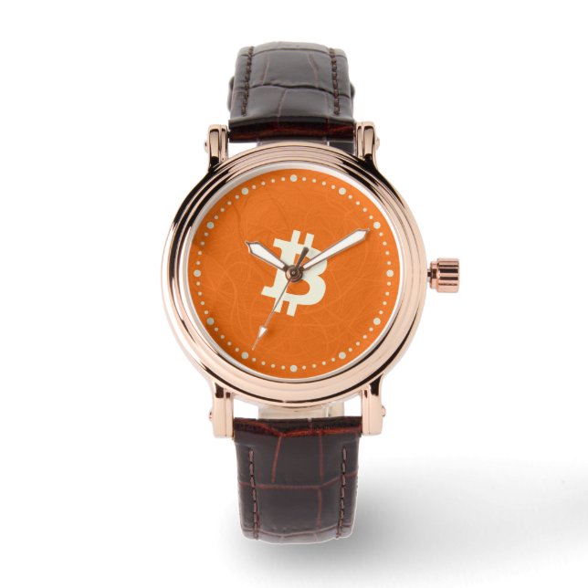 Bitcoin Classic Orange (Neuron) Armbandsur (Framsida)