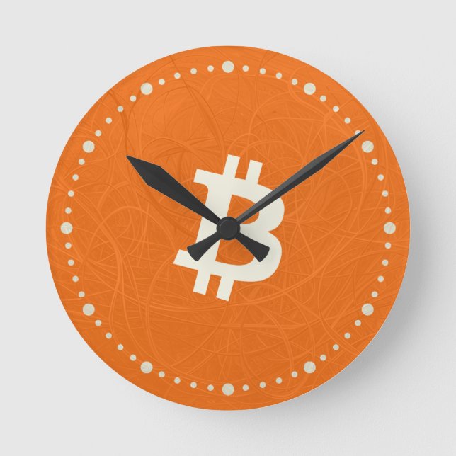Bitcoin Classic Orange (Neuron) Rund Klocka (Framsida)