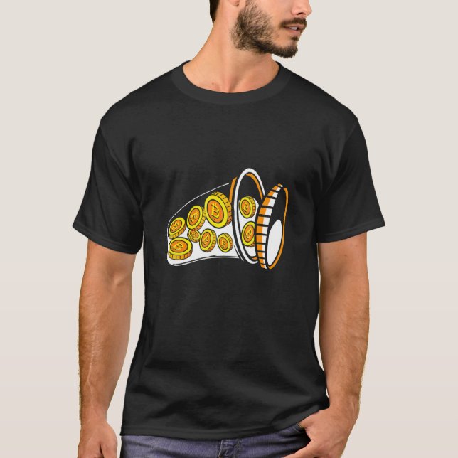 Bitcoin Cocktail Cryptocurrency Mynt Bitcoin T Shirt (Framsida)
