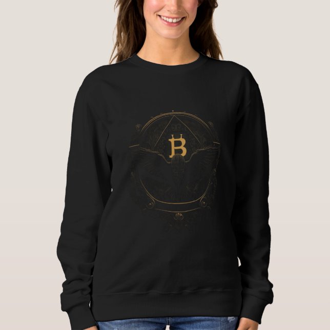 Bitcoin Coin Crypto Illustration Dark Black  5 T Shirt (Framsida)