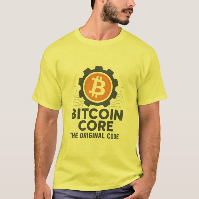Bitcoin Core T-Shirt - "The Original Code"-växel (Framsida)