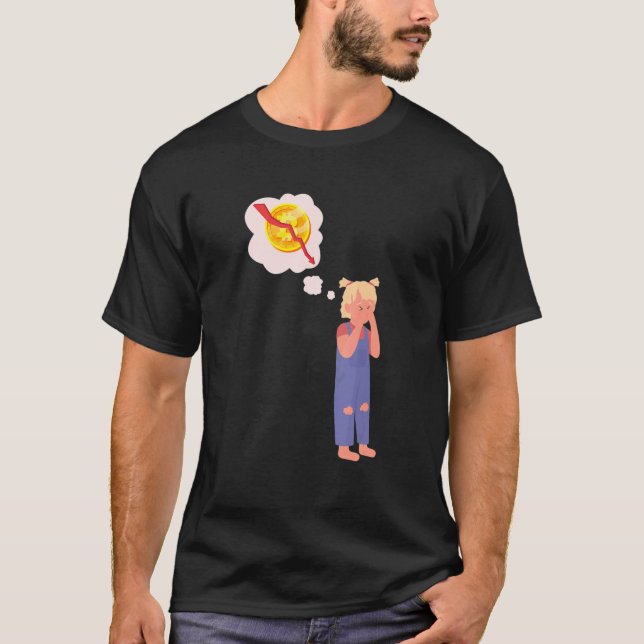 Bitcoin Crash Ledsen Crypto Miner & Btc Holder T Shirt (Framsida)