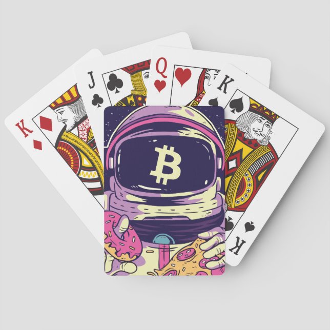 BITCOIN-Crypto Astronaut Casinokort (Baksidan)