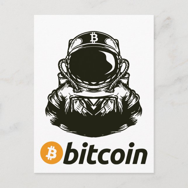 BITCOIN-Crypto Astronaut Vykort (Framsida)