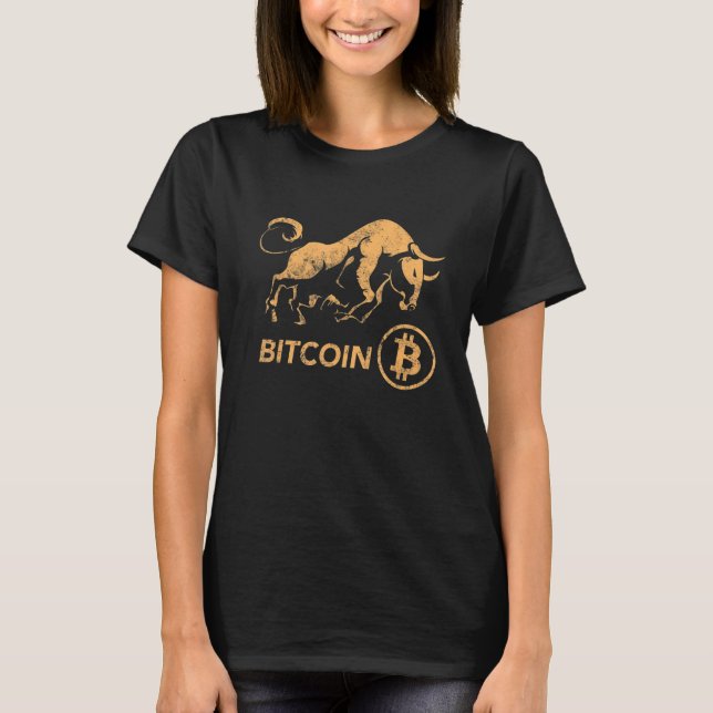 BITCOIN Crypto BULLRUN BTC-tokenkedja för Rik M T Shirt (Framsida)