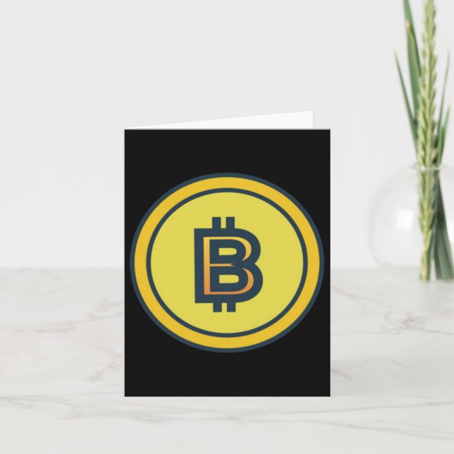 Bitcoin Crypto Design-etikett Kort (Framsida)