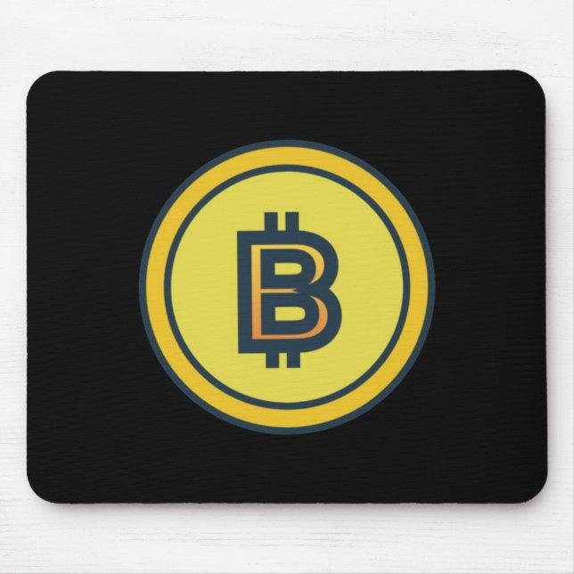 Bitcoin Crypto Design-etikett Musmatta (Framsidan)