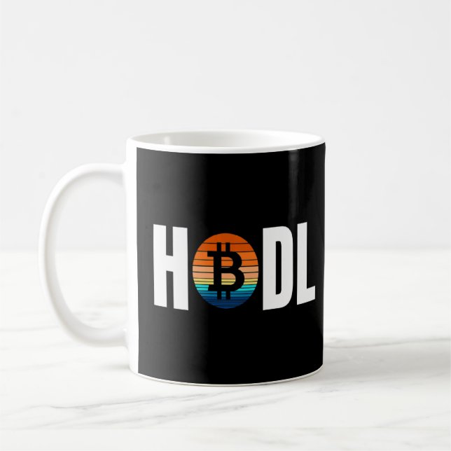 Bitcoin Crypto Hodl Text Cryptocurrency Simple Let Kaffemugg (Vänster)