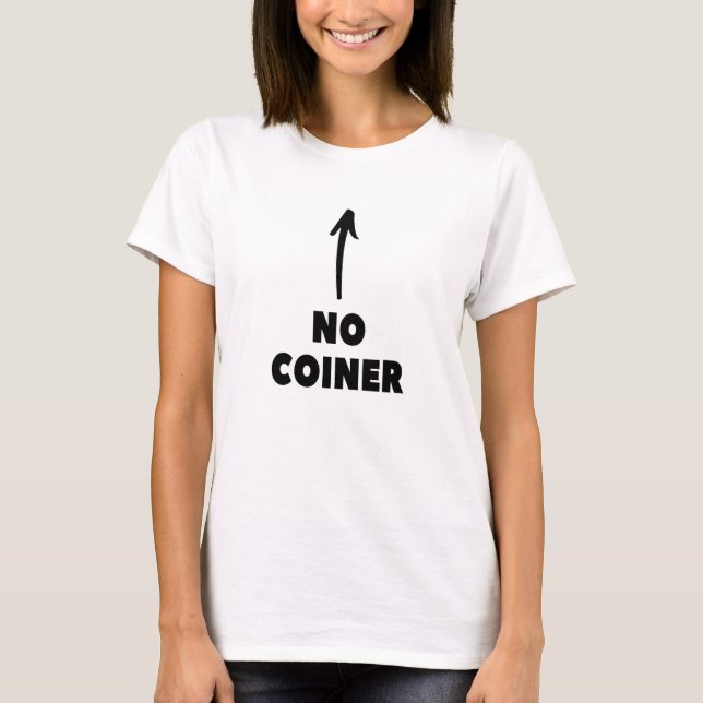 Bitcoin Crypto No Coiner T Shirt (Framsida)