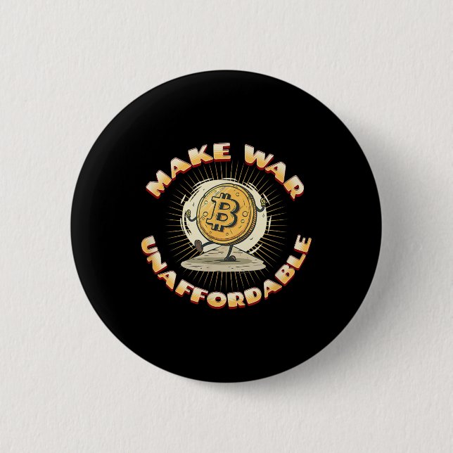 Bitcoin Cryptocurrency Gör Krig till en oförmögen  Knapp (Framsida)