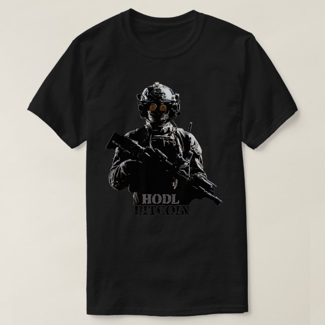 Bitcoin Cryptocurrency Speciell Operator HODL BT T Shirt (Design framsida)