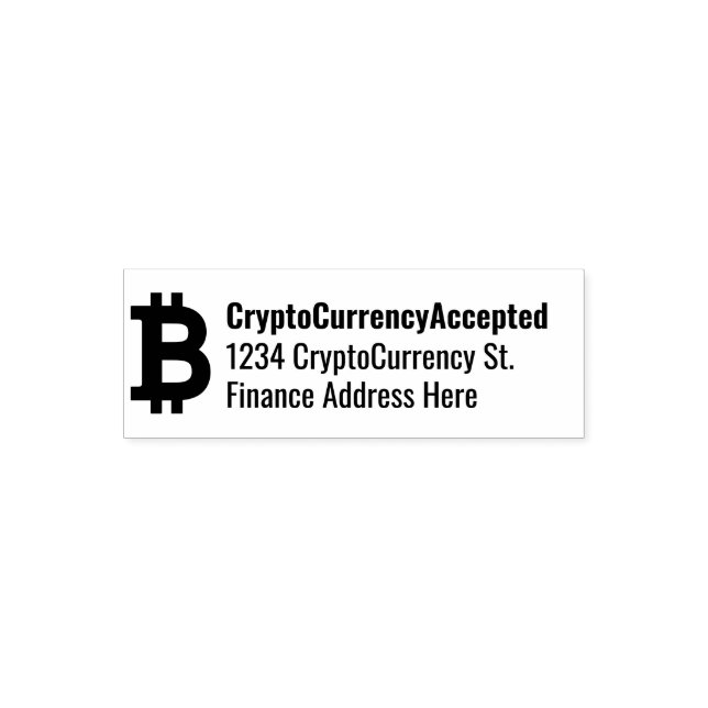 Bitcoin Cryptocurrency Trader Självfärgande Stämpel (Design)