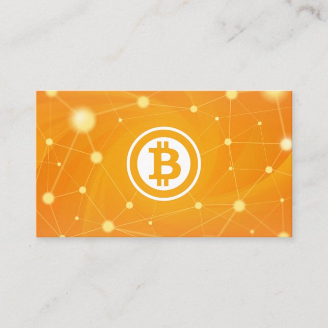 Bitcoin Cryptocurrency Visitkort (Framsida)