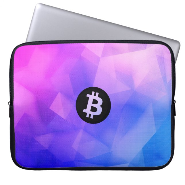 Bitcoin Crystal (Miami Style 2) Laptop Fodral (Framsidan)