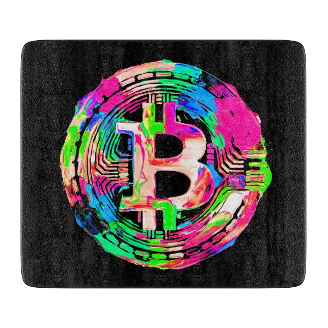 "Bitcoin Cypherpunk" Oljemålning (Framsidan)