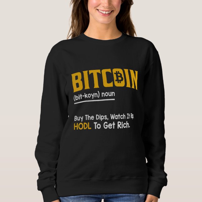 Bitcoin Definition Krypto Investera Citat T Shirt (Framsida)