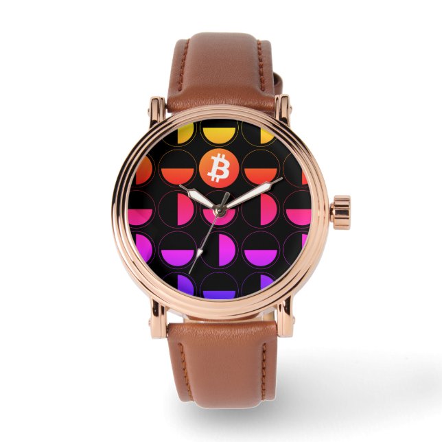 Bitcoin Designer Armbandsur (Framsida)