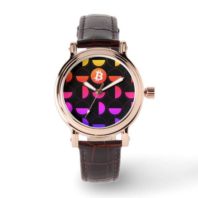Bitcoin Designer Armbandsur (Framsida)