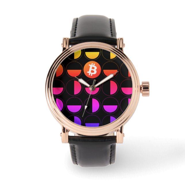 Bitcoin Designer Armbandsur (Framsida)