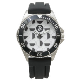 Bitcoin Designer Black & White Armbandsur