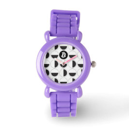 Bitcoin Designer Black & White Armbandsur