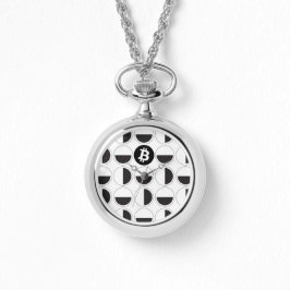 Bitcoin Designer Black & White Armbandsur