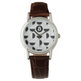 Bitcoin Designer Black & White Armbandsur