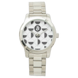 Bitcoin Designer Black & White Armbandsur