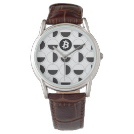 Bitcoin Designer Black & White Armbandsur